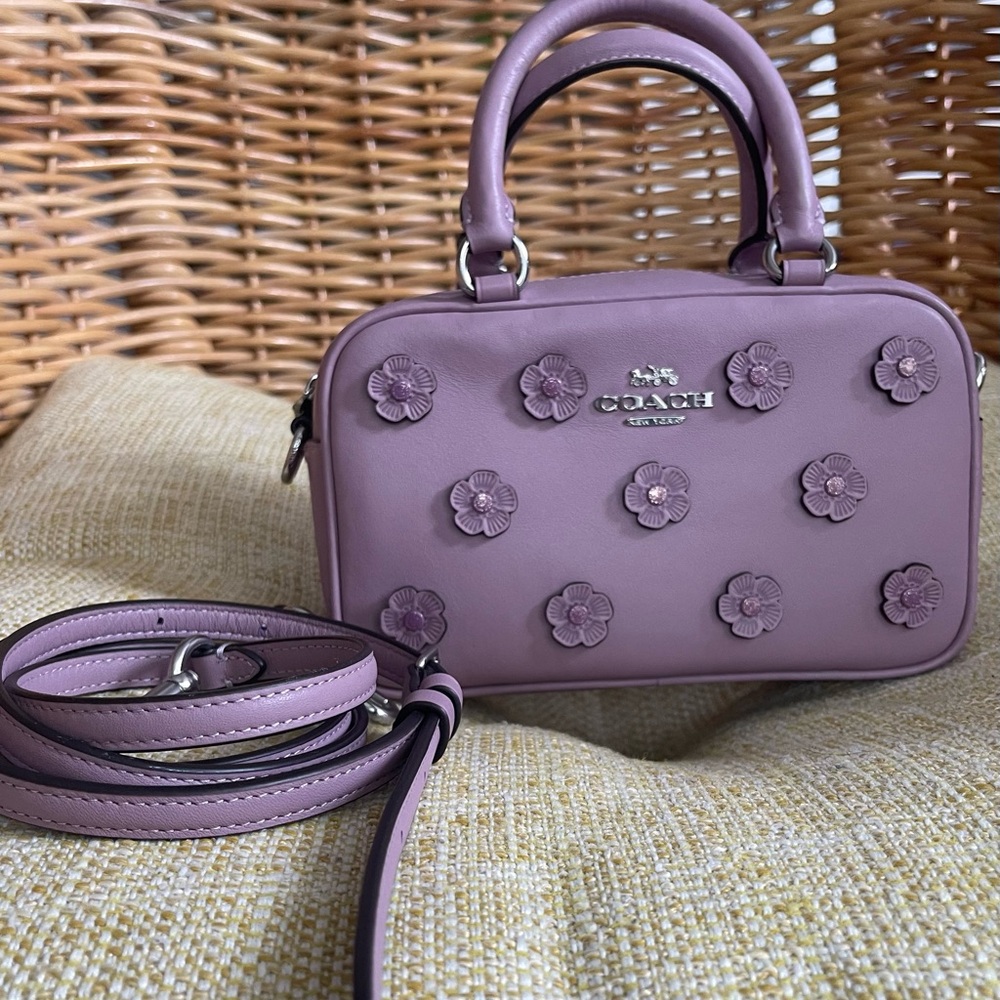 EUC Coach Lilac Tea Rose Satchel